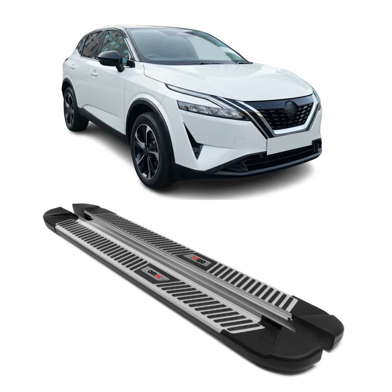 Trittbretter Seitenbretter Seitenschweller für Nissan Qashqai 2021-2025 Schwarz