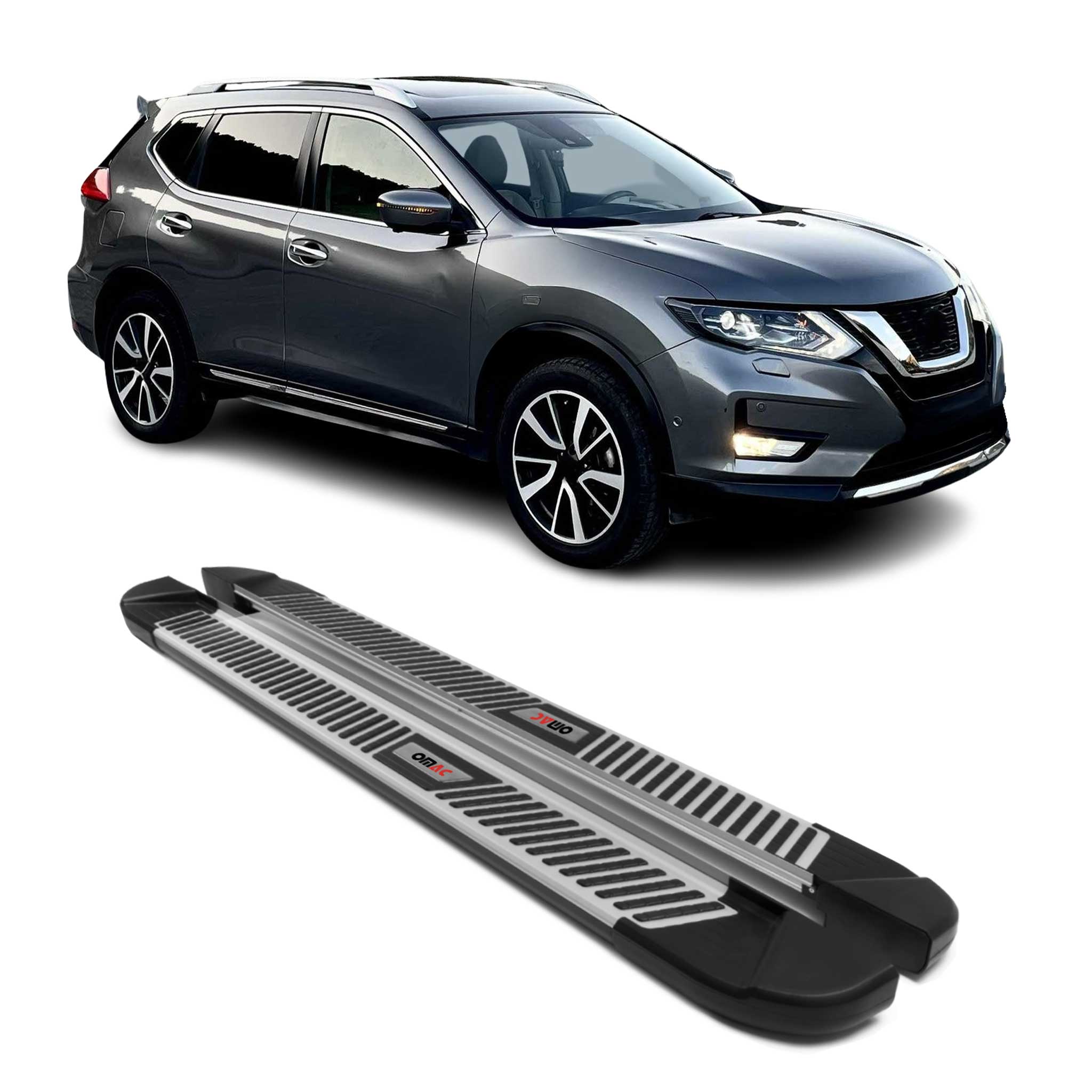 Trittbretter Seitenbretter Schweller für Nissan X-Trail 2014-2021 Schwarz