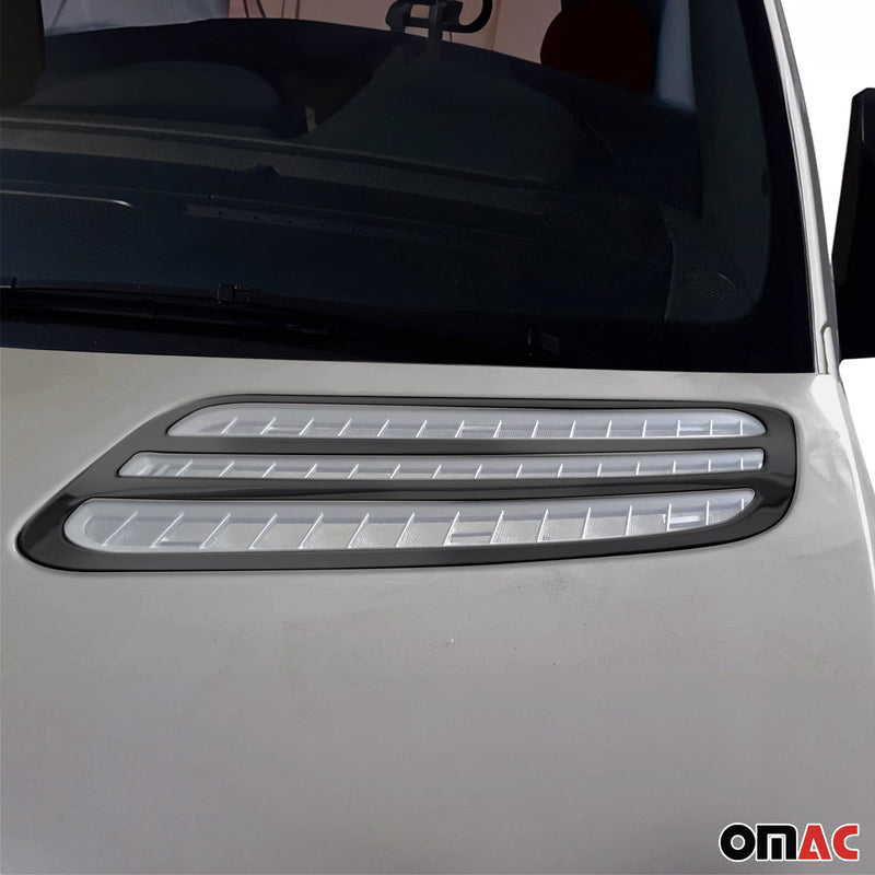 Kühlergrill Leisten Grillleisten für Mercedes Sprinter 2018-2025 Chrom Dunkel 2x