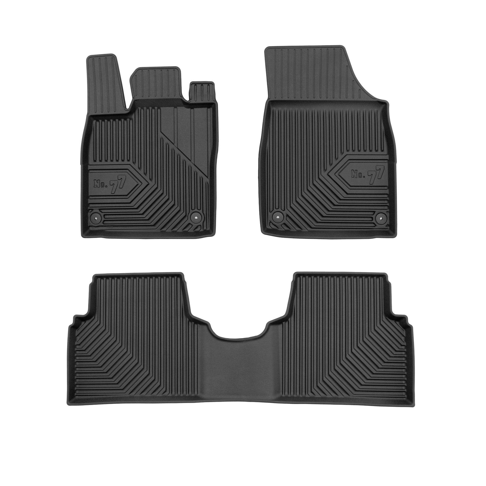 Fußmatten Gummimatten No.77 Antirutsch für VW ID.3 2020-2026 TPE Schwarz 3 tlg