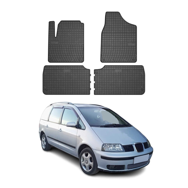 OMAC Gummi Fußmatten für Seat Alhambra 1995-2010 Automatten Gummi TPE Schwarz 4x