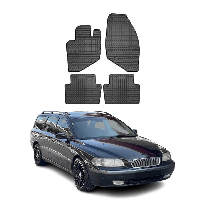 OMAC Gummi Fußmatten für Volvo V70 2000-2007 Automatten Gummi TPE Schwarz 4tlg