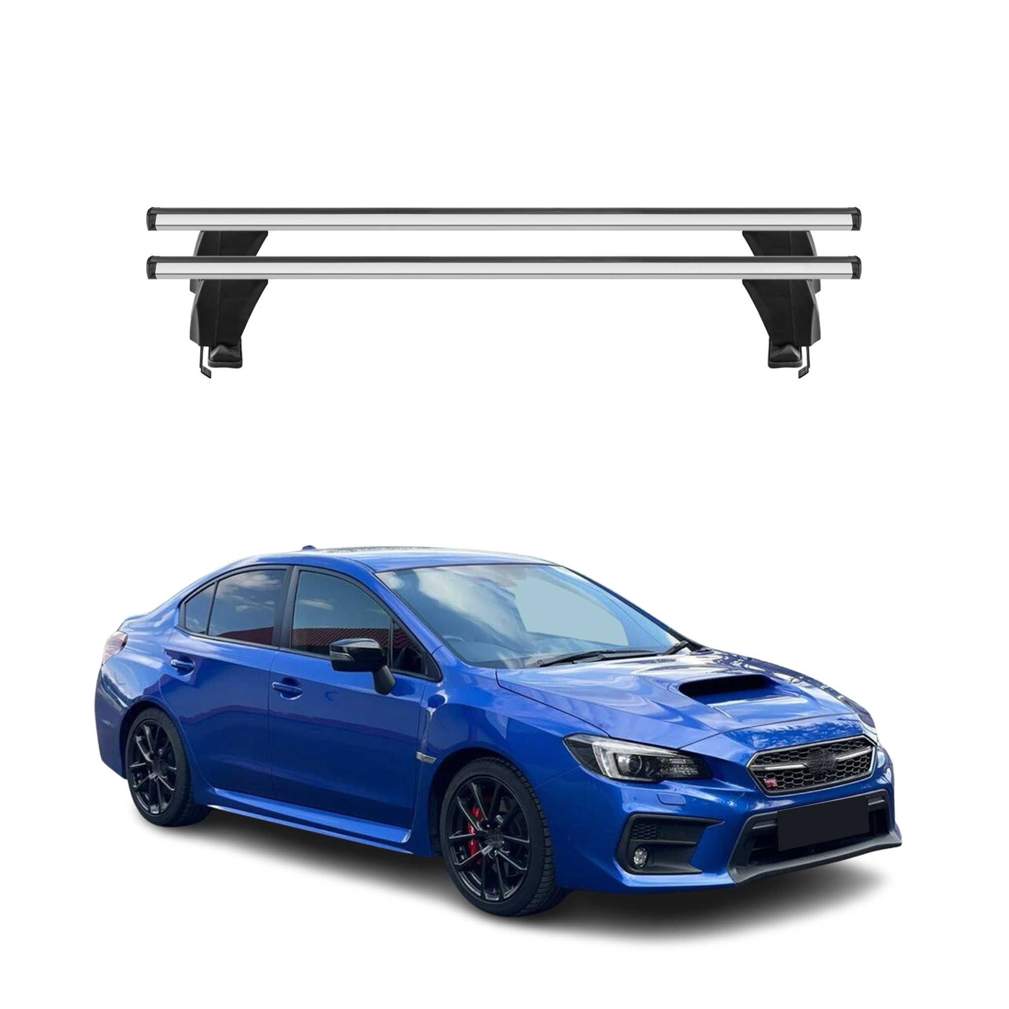 Menabo Dachträger Grundtäger für Subaru WRX STI mk4 2017-2021 50kg Alu Silber