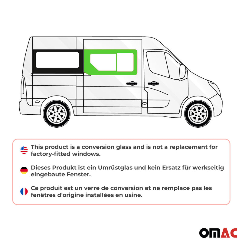 Seitenfenster Schiebefenster für Renault Master 2010-2025 Auto Rechts L1