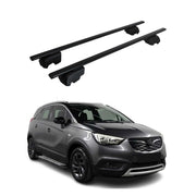 Dachträger Grundtäger für Opel Vauxhall Crossland X 2017-2024 75kg Schwarz 2x