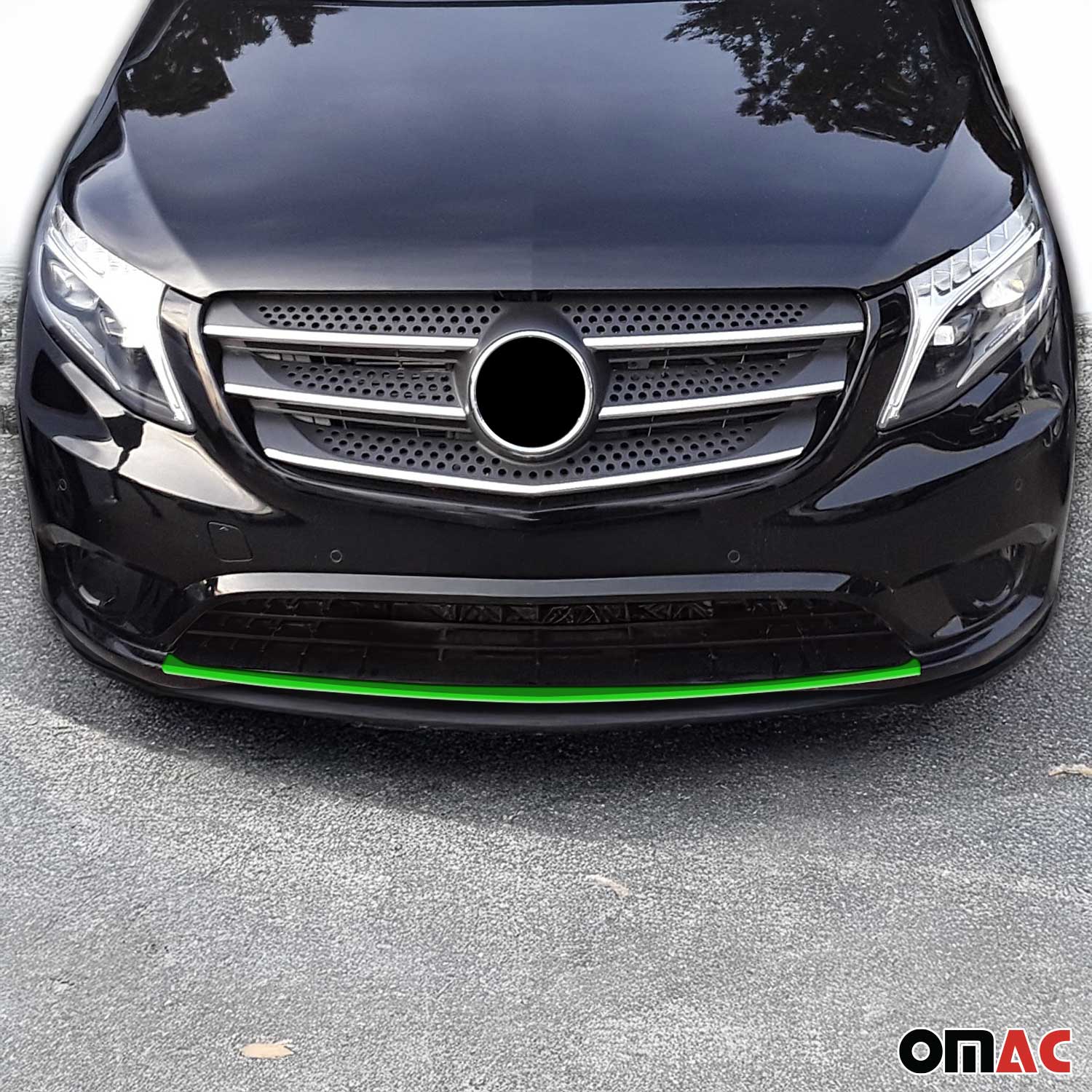 Kühlergrill Leisten Grillleisten für Mercedes Vito 2014-2019 Edelstahl Grün 1tlg