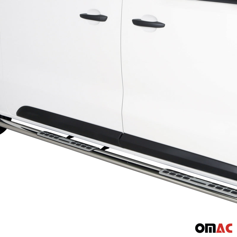 Edelstahl Seitenschweller Schwellerrohre für Opel Vivaro 2019-2025 L2 Mitte Grau