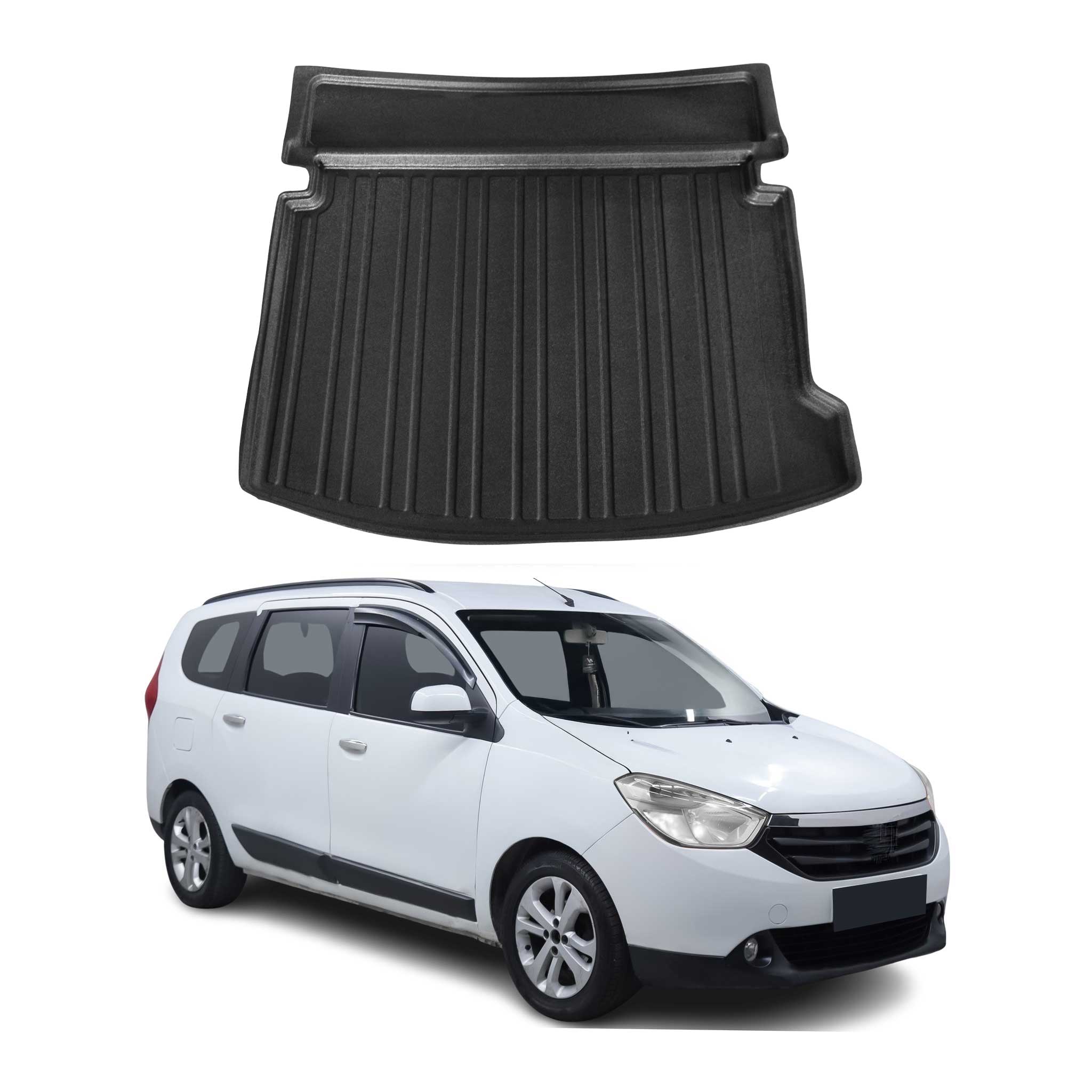 Kofferraumwanne Laderaumwanne für Dacia Lodgy 2012-2024 5tür Gummi TPE Schwarz