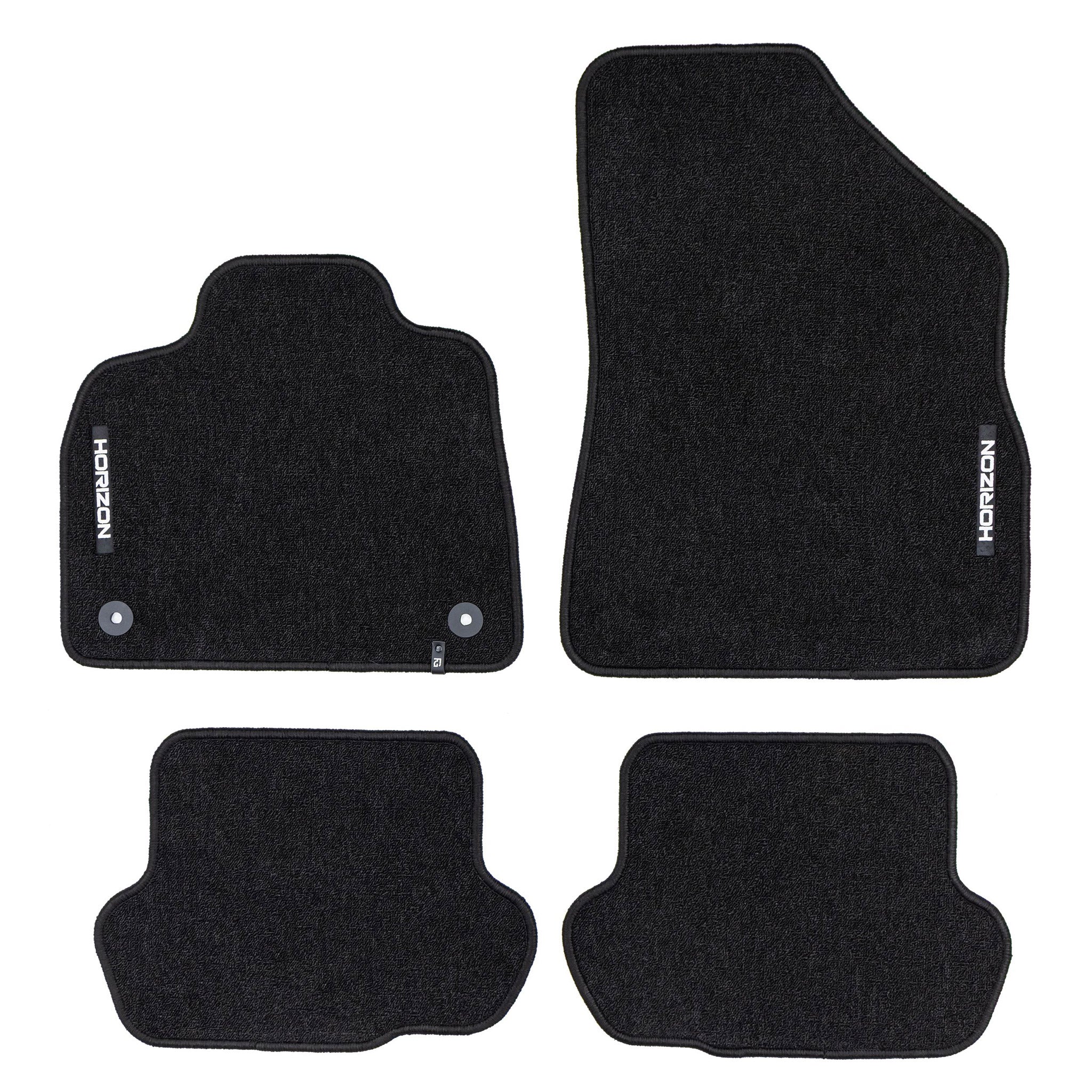 Velours Fußmatten für Citroen DS5 2011-2015 Autoteppich Automatten Schwarz 4 tlg