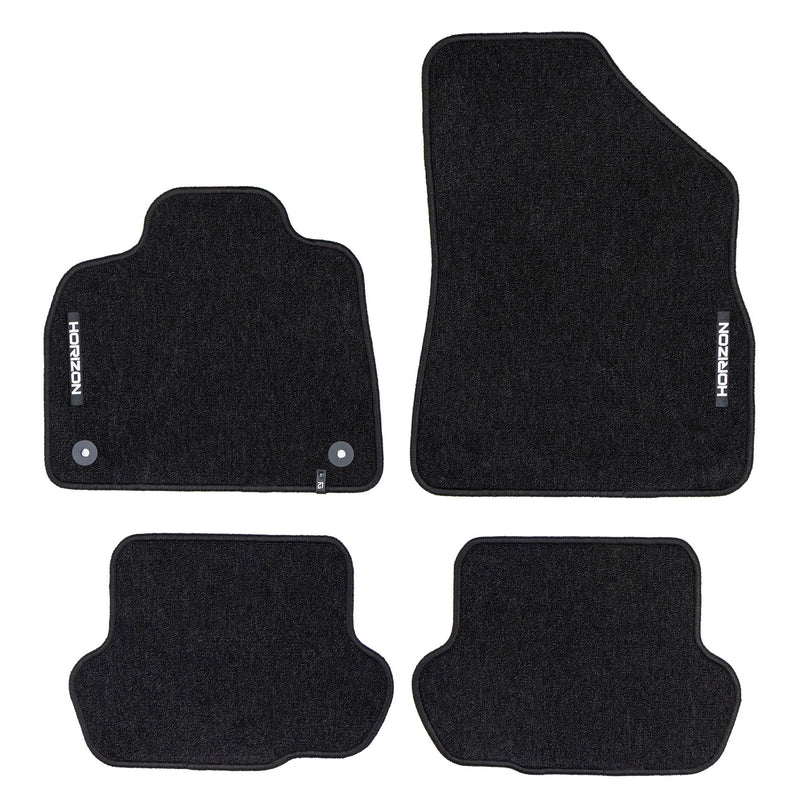 Velours Fußmatten für Citroen DS5 2011-2015 Autoteppich Automatten Schwarz 4 tlg