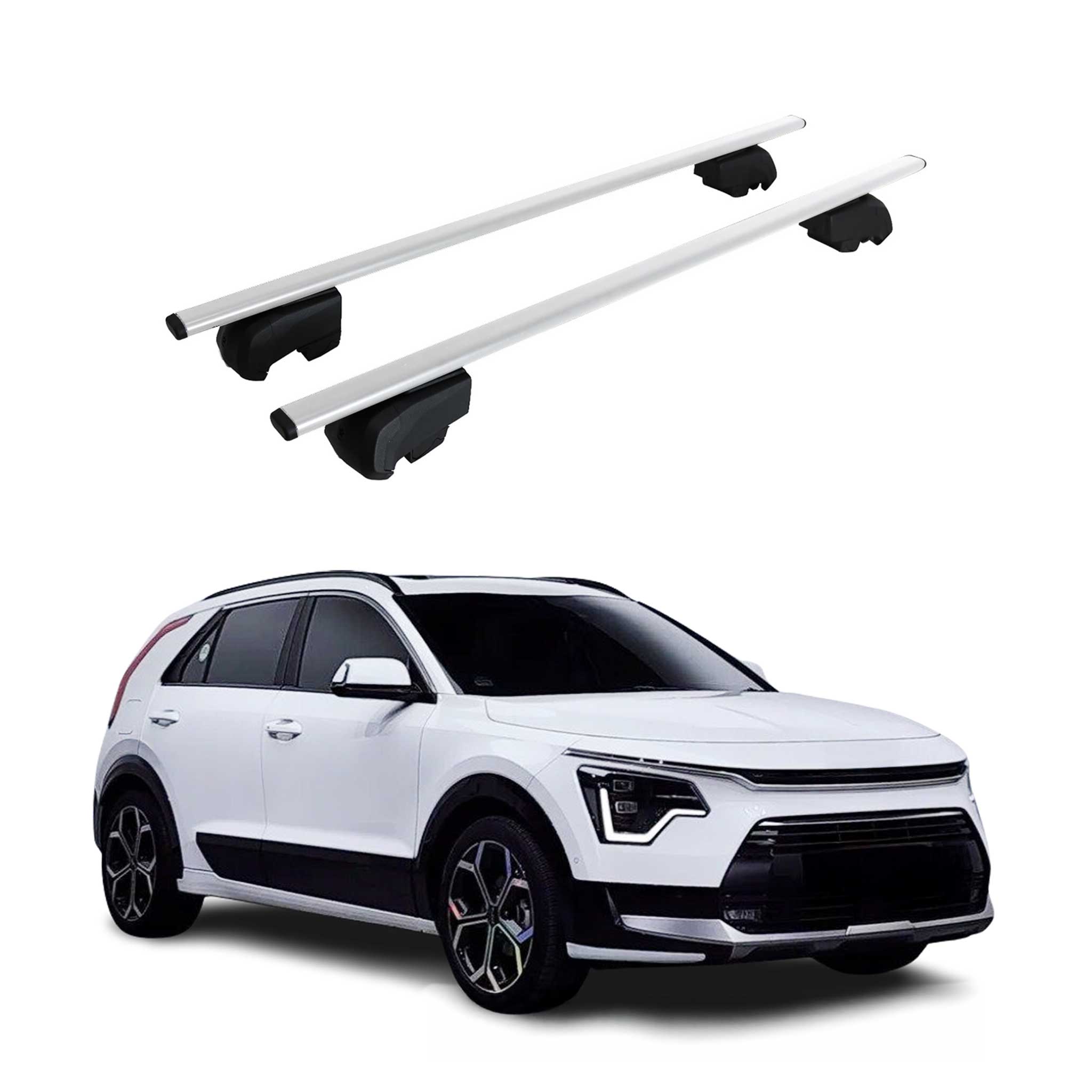 Dachträger Grundtäger für Kia Niro II 2022-2026 75kg Metall Silber 2 tlg
