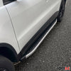 Alu Trittbretter Seitenschweller für Audi Q7 4LB 2006-2015 Schwarz Silber 2tlg