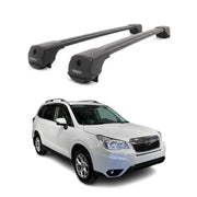 Dachträger Grundträger für Subaru Forester IV 2013-2018 Aluminium Schwarz 2tlg