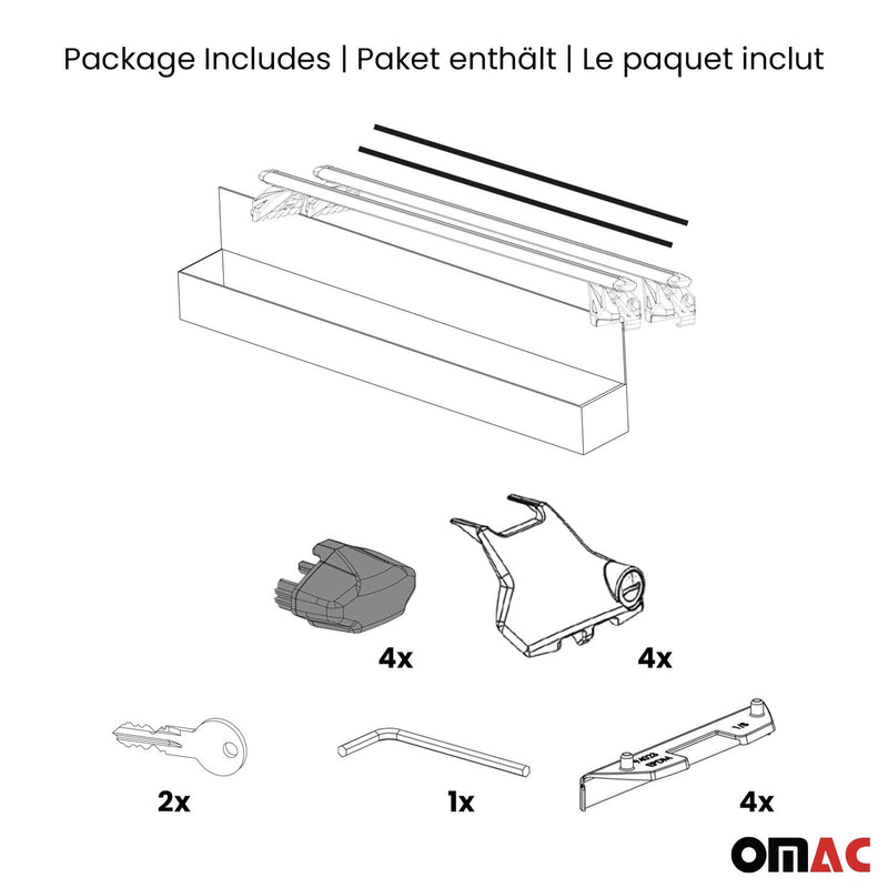 Dachträger Gepäckträger für Jaguar XF SW X250 2012-2016 Aluminium Grau TÜV 2 tlg