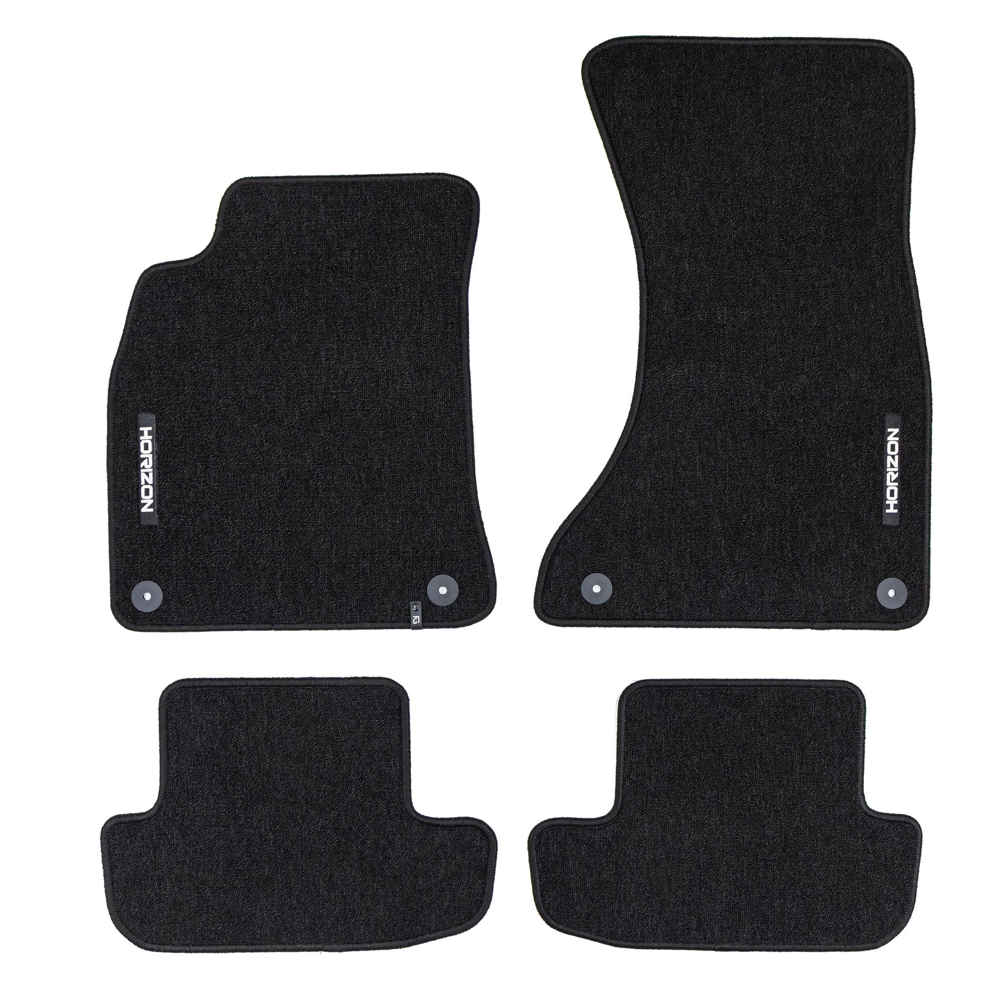 Velours Fußmatten für Audi A5 Coupe 8T 2007-2016 Autoteppich Schwarz 4 teile
