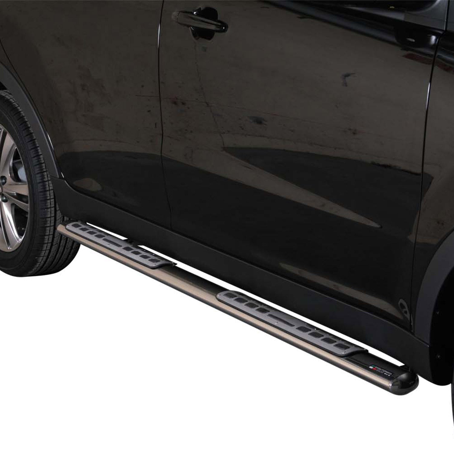 Edelstahl Seitenschweller Schwellerrohre für Ssangyong Korando 2011-2019 Silber