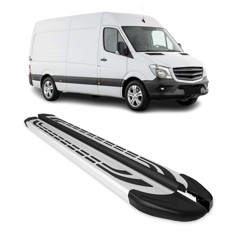 Trittbretter Seitenschweller für Mercedes Sprinter W906 2006-18 L3/L4 Langer Alu