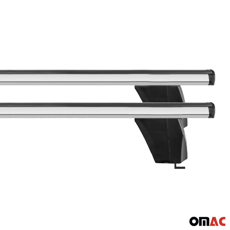 Menabo Dachträger Querträger für Tesla Model S 100D 2012-2017 ABE Aluminium Grau