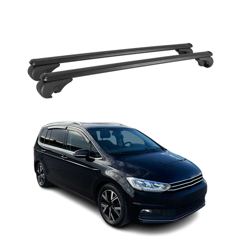 Dachträger Dachgepäckträger für VW Touran 2003-2023 Alu Schwarz ABE