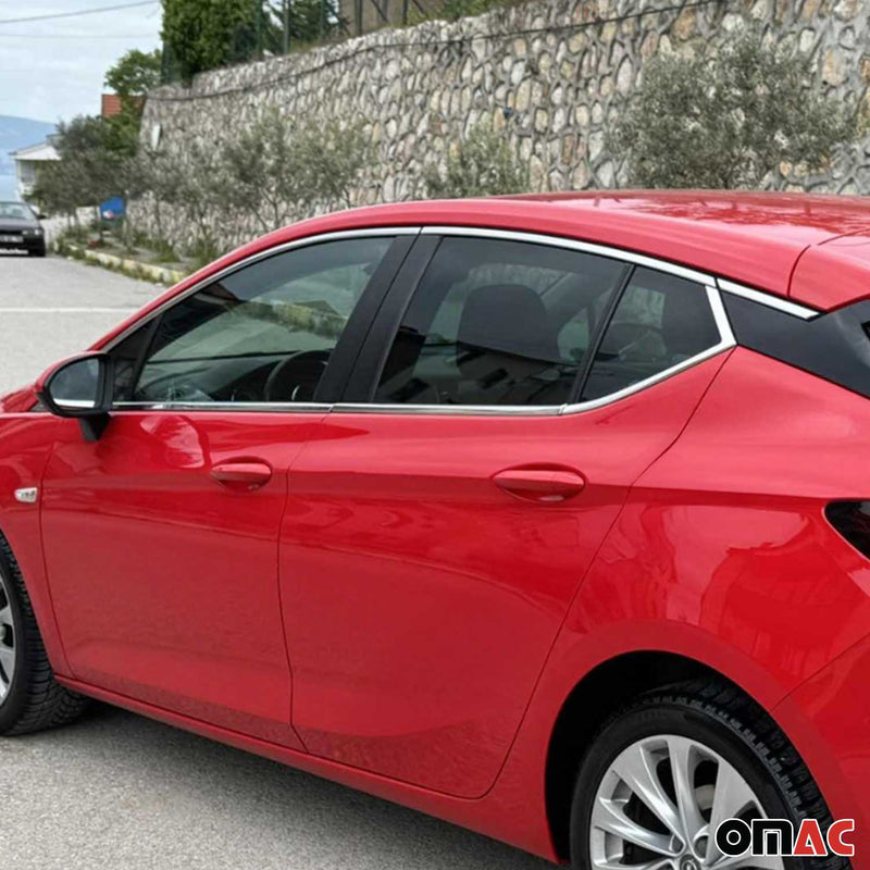 Fensterleisten Zierleisten für Opel Astra K Schrägheck Edelstahl Chrom 16tlg