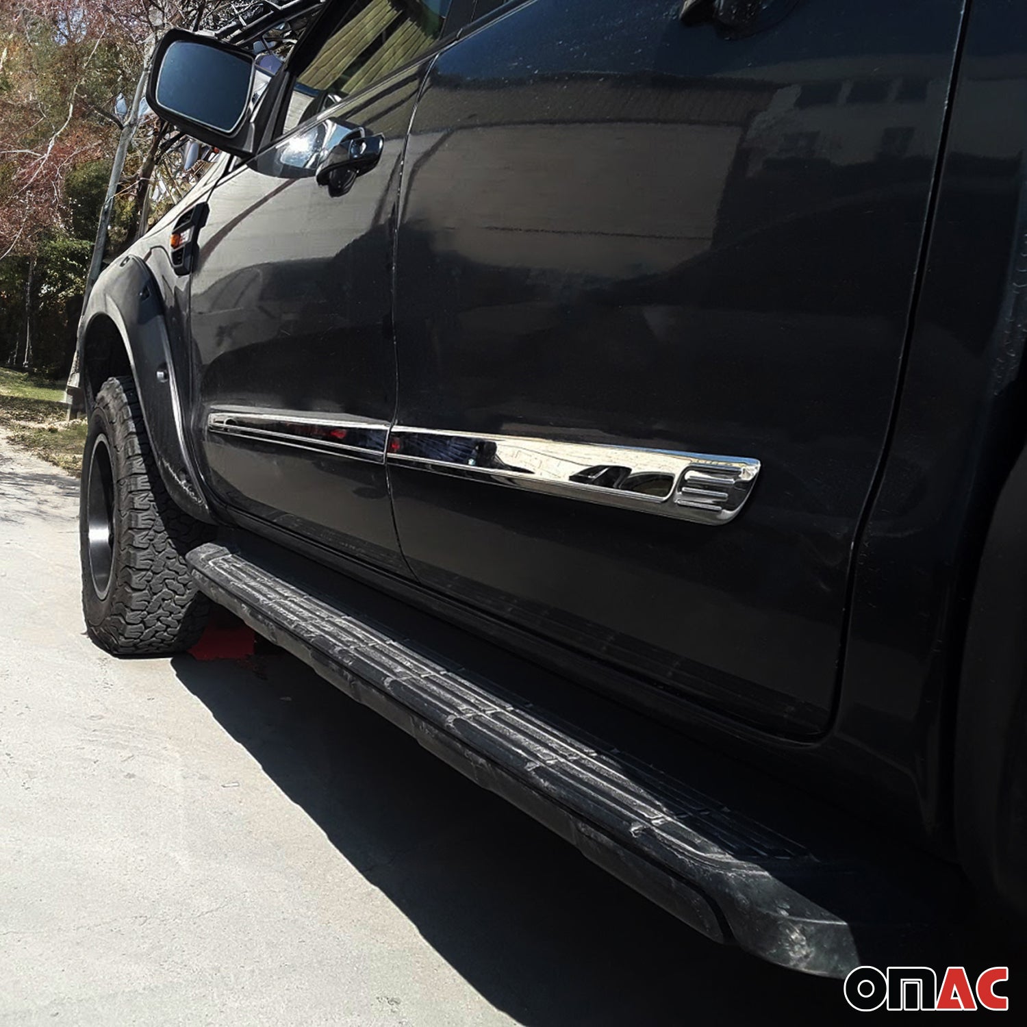 Seitentürleiste Türleisten Türschutzleiste für Ford Ranger 2015-2024 Chrom 4x