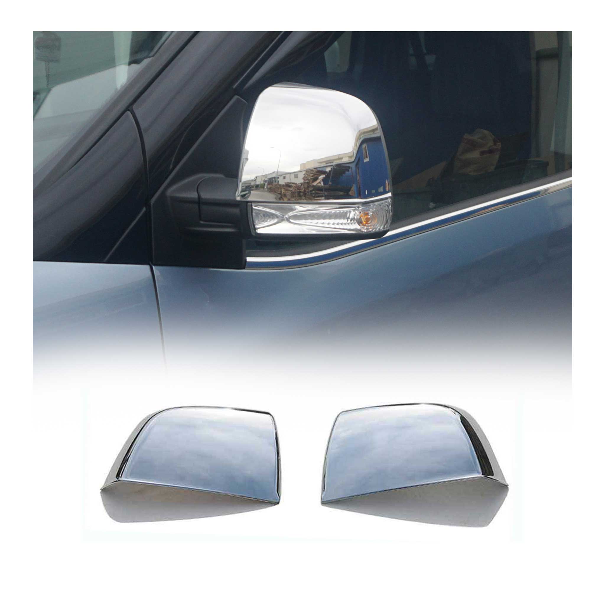 Spiegelkappen Spiegelabdeckung für Opel Combo D 2012-2019 Chrom ABS Silber 2tlg