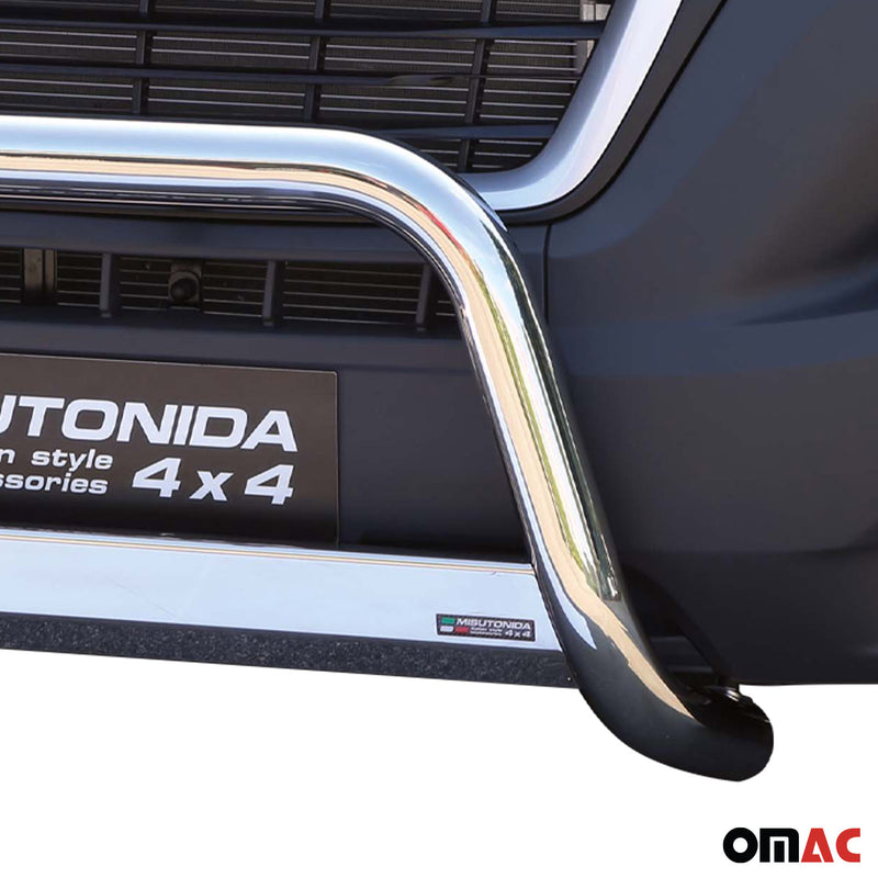 Frontbügel Frontschutzbügel für Peugeot Boxer 2014-2025 ø63mm Stahl Silber