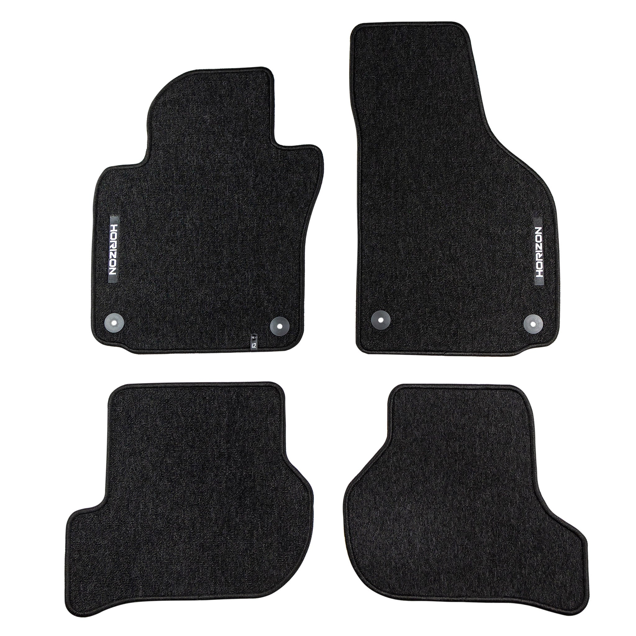 Velours Fußmatten für Seat Leon II 2005-2008 Autoteppich Automatten Schwarz 4tlg