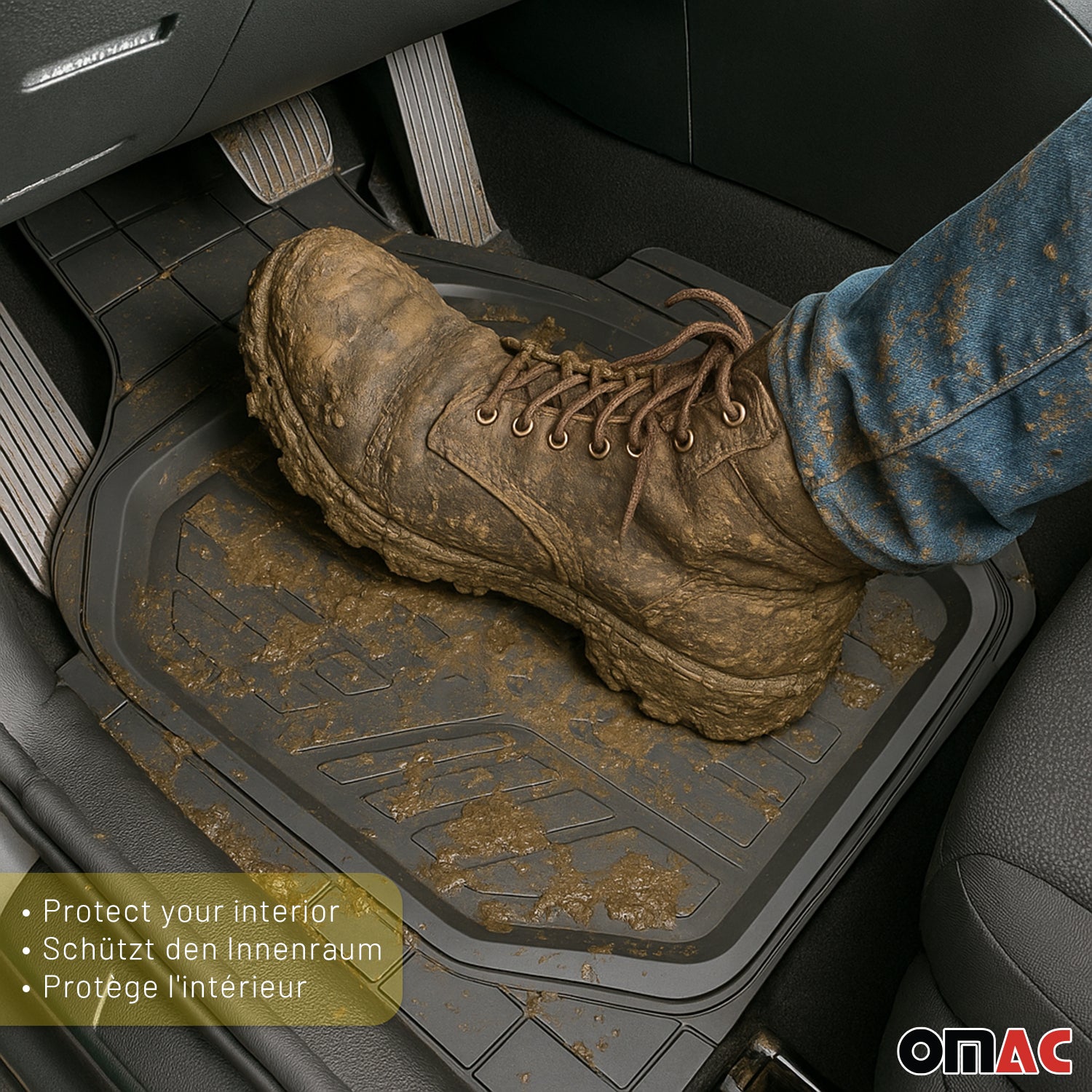 Fußmatten Gummimatten 3D Passform für Opel Mokka Gummi Schwarz 4tlg