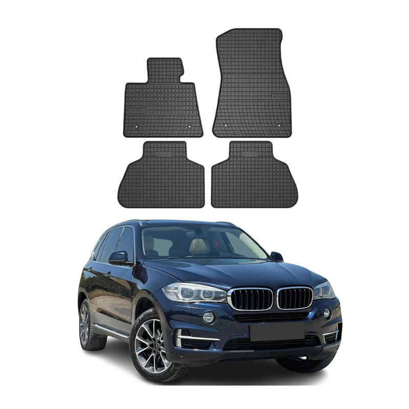 OMAC Gummi Fußmatten für BMW X5 F15 F85 2013-2018 Automatten Gummi Schwarz 4tlg