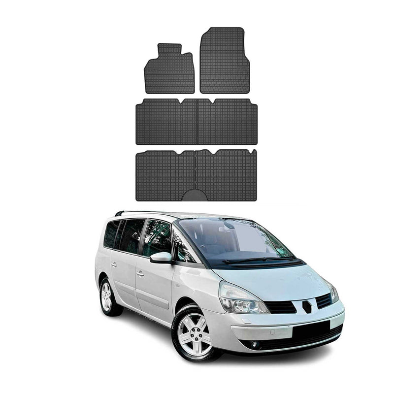 OMAC Gummi Fußmatten für Renault Espace 2002-2014 Automatten Gummi Schwarz 6tlg