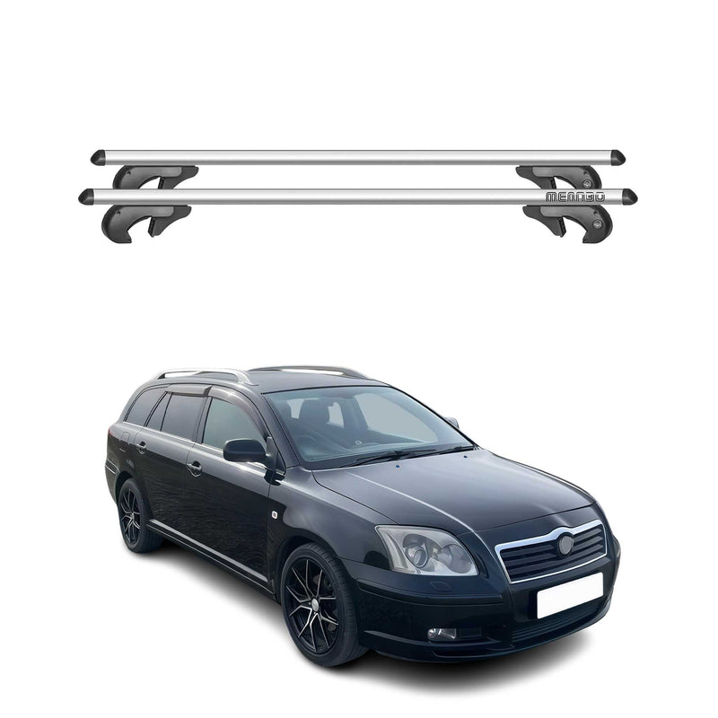 Menabo Dachträger für Toyota Avensis mk2 Verso 2003-2006 90kg Alu Grau 2x