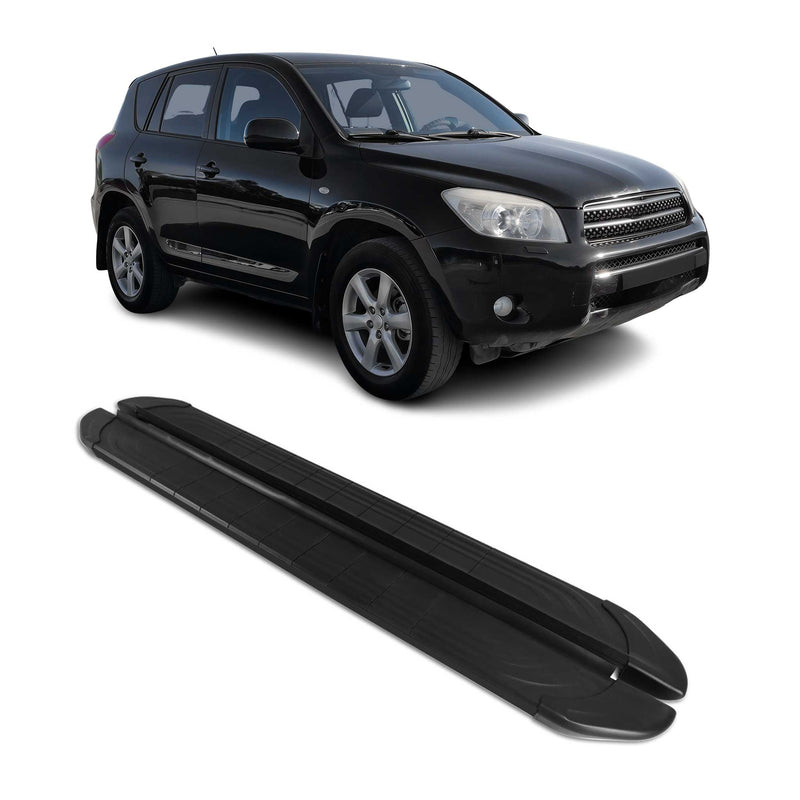 Trittbretter Seitenschweller für Toyota RAV4 2013-2018 Aluminium Schwarz 2tlg