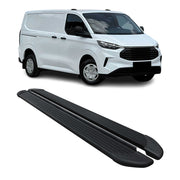 Trittbretter Seitenschweller für Ford Transit Custom 2023-2026 L1 Alu Schwarz 2x