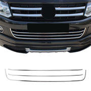 Kühlergrill Leisten Grillleisten für VW Amarok 2010-2016 Edelstahl Chrom 3tlg