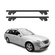 Dachträger für Mercedes E Klasse S211 Kombi 2004-2009 Alu 90kg TÜV Schwarz 2tlg