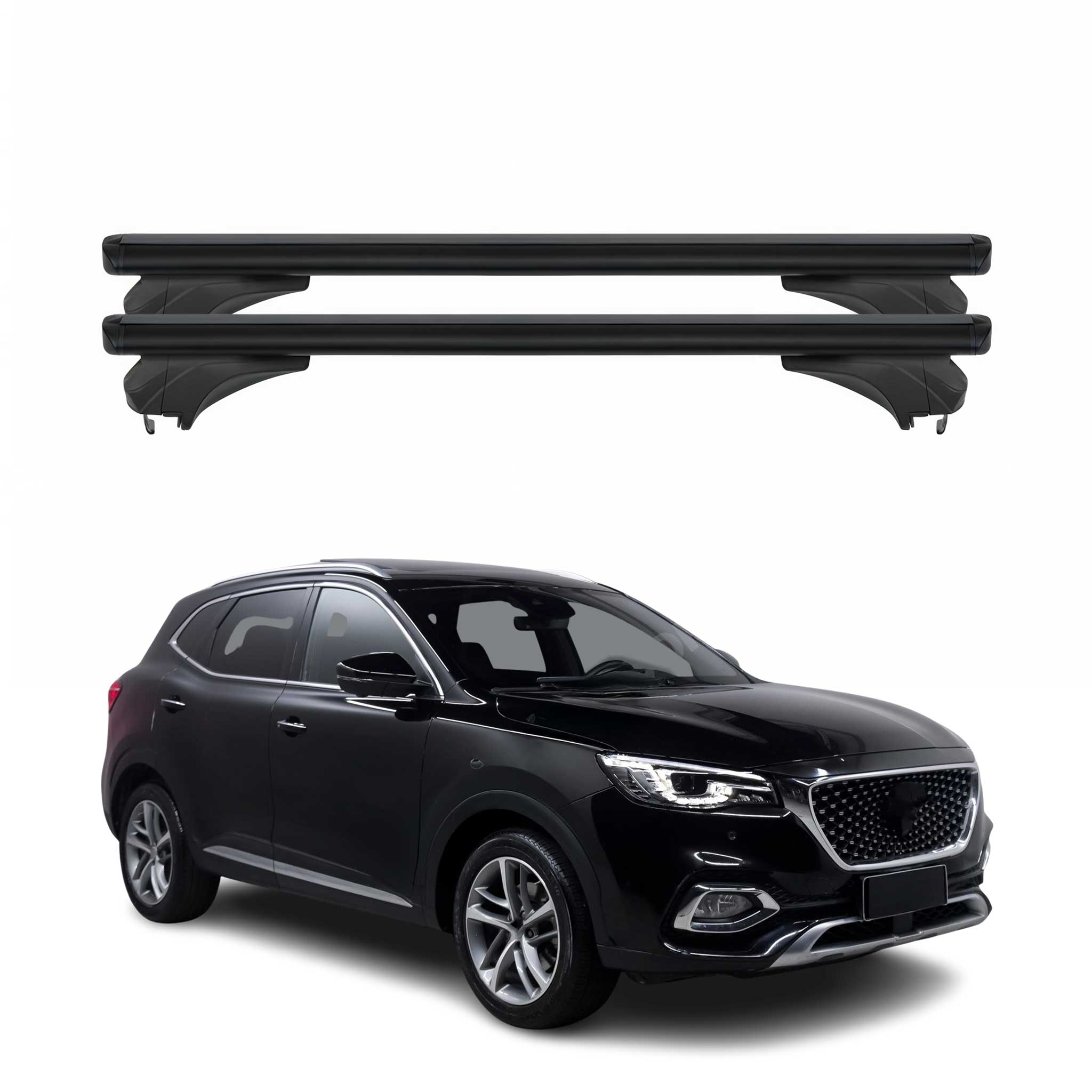 Menabo Dachträger Grundtäger für MG HS I 2018-2024 Aluminium Schwarz 2 tlg