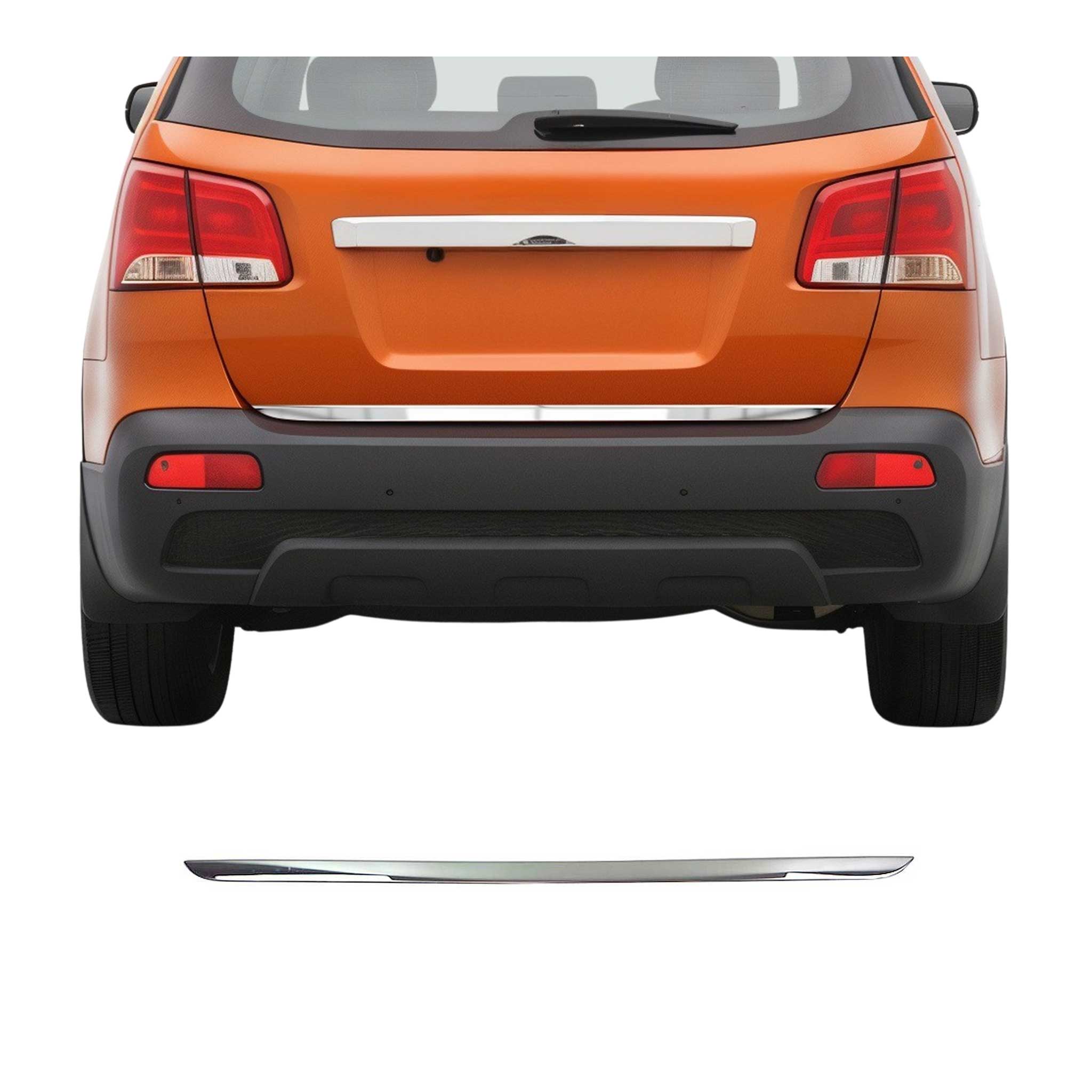 Kofferraumleiste Heckleiste für Kia Sorento 2009-2013 Untere Chrom Edelstahl