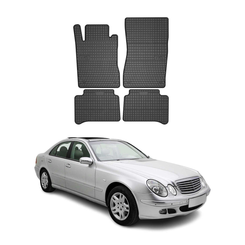OMAC Gummi Fußmatten für Mercedes E Klasse W211 2002-2009 Automatten Schwarz 4x
