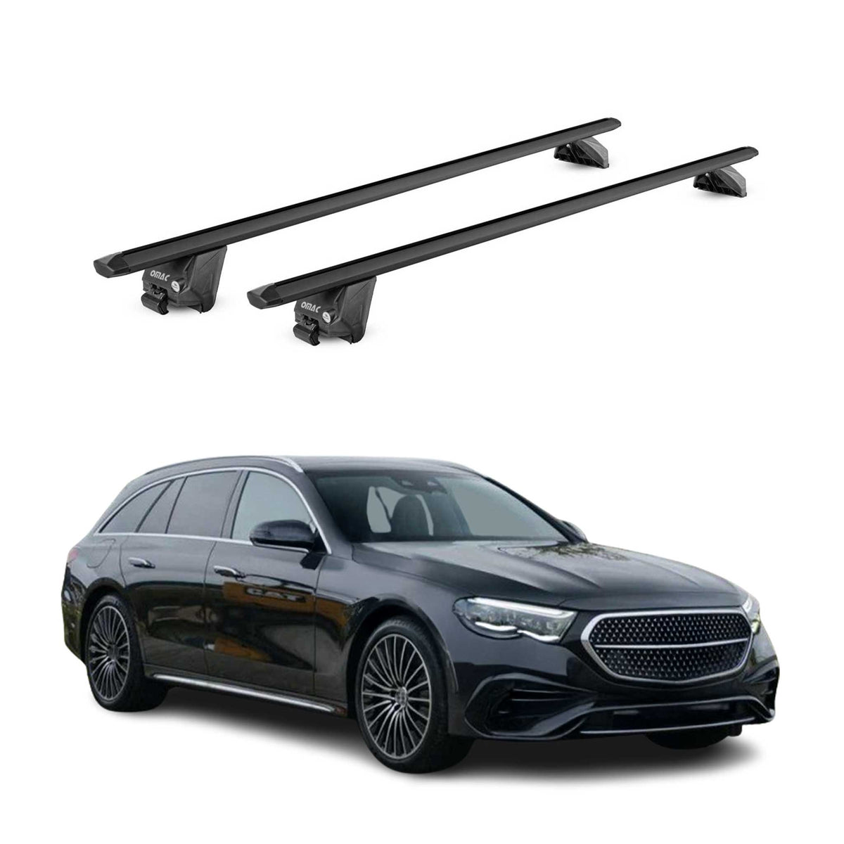 Dachträger für Mercedes E Klasse S213 T-Modell 2016-2023 100kg Alu ABE Schwarz
