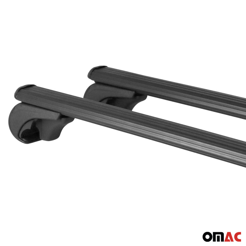 Dachträger für Fiat Sedici 2006-2015 Gepäckträger Grundträger Alu Schwarz 2x