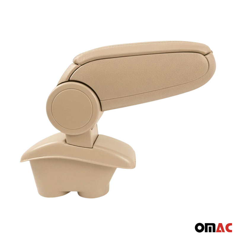 Mittelarmlehne Armlehne Mittelkonsole für Peugeot 208 2012-2019 PU-Leder Beige