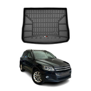 OMAC Gummi Kofferraumwanne für VW Tiguan I 2007-2016 TPE Laderaumwanne Schwarz