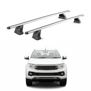 Alu Dachträger für Fiat Fullback Double Cab / Singe Cab 2016-2019 2tlg Silber