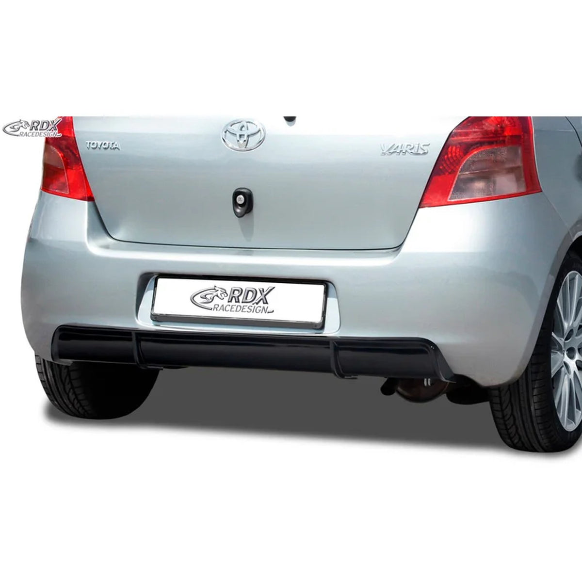 RDX Heckschürzenansatz Diffuser für Toyota Yaris P9 2005-2008 ABS Schwarz TÜV