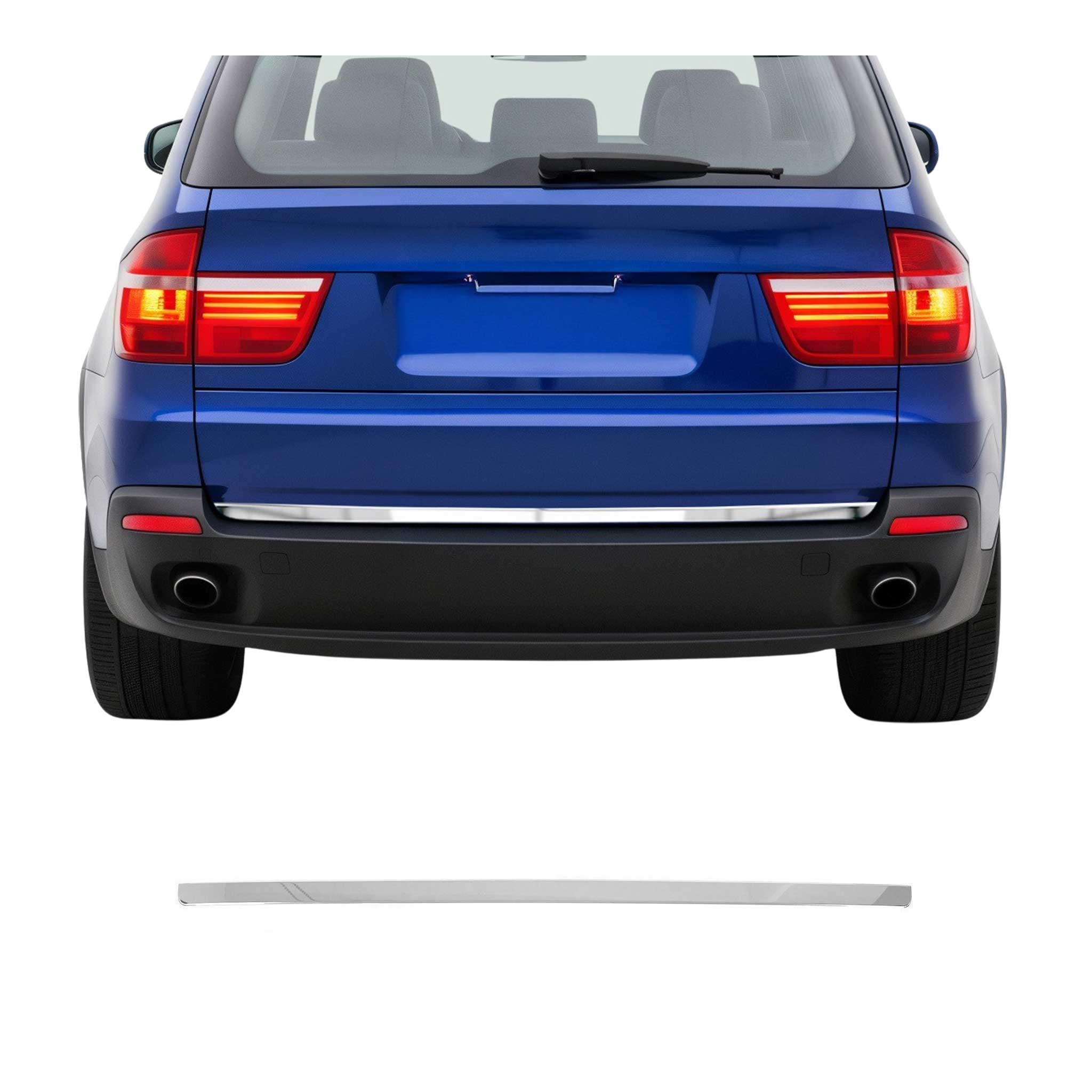 Kofferraumleiste Heckklappe Leiste für BMW X5 E70 2006-2013 Edelstahl Chrom