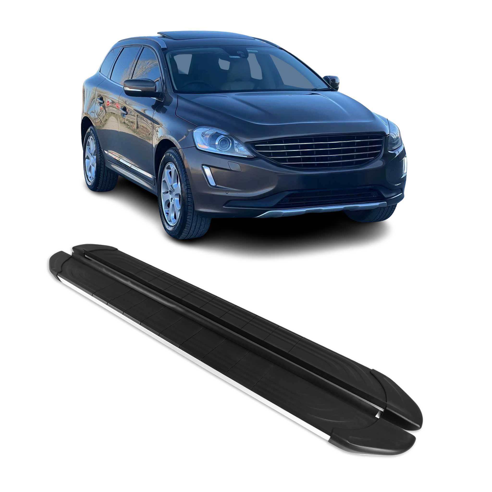 Trittbretter Seitenschweller für Volvo XC90 2002-2014 Aluminium Schwarz Silber