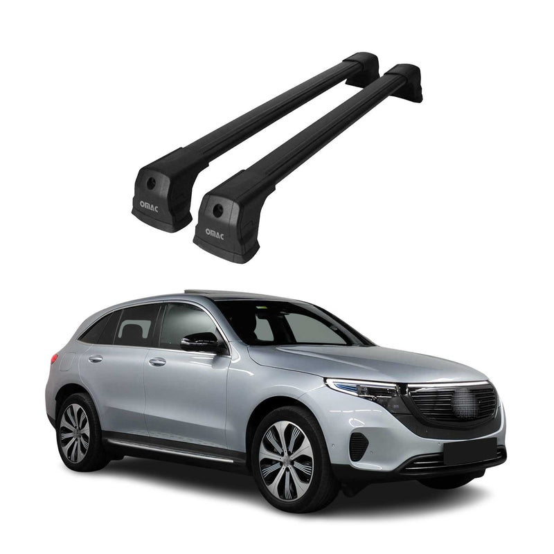 Dachträger Grundtäger für Mercedes EQC N293 2019-2023 75kg Alu Schwarz 2 tlg
