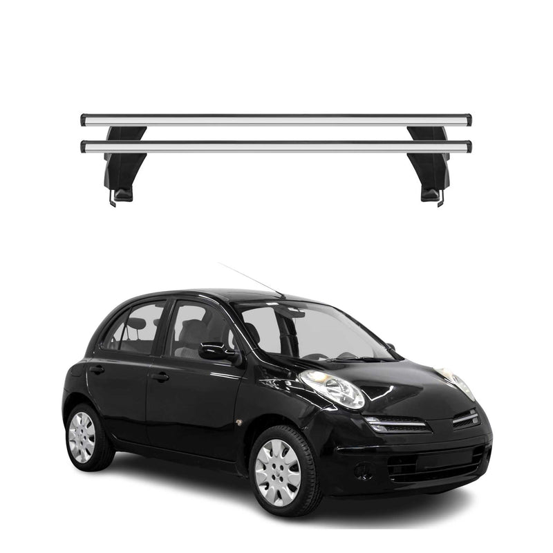 Menabo Dachträger Grundtäger für Nissan Micra 2002-2010 5tür 50kg Alu Silber 2x