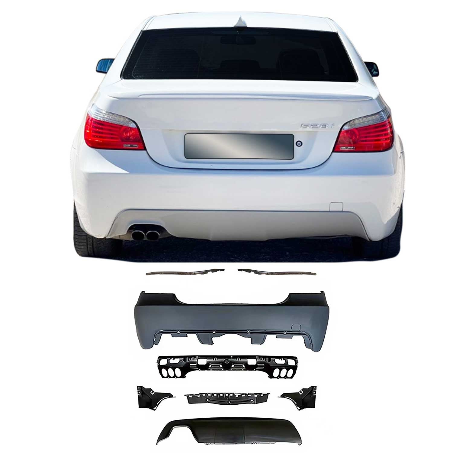 JOM Heckstoßstange für BMW E60 2003-2010 Schwarz 8tlg